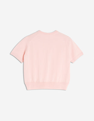 Baby fox regular cardigan, short sleeve, Rosewater