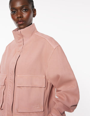 Cropped workwear jacket, Porcelaine pink