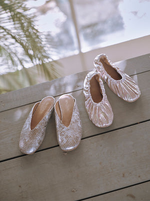 ballerina shoes, cipria