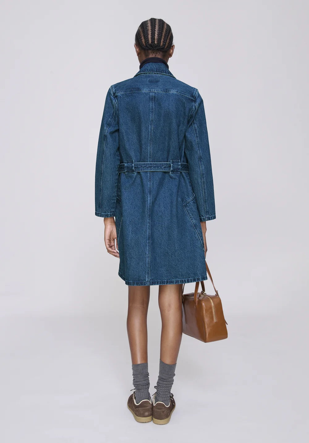 Winter denim dress