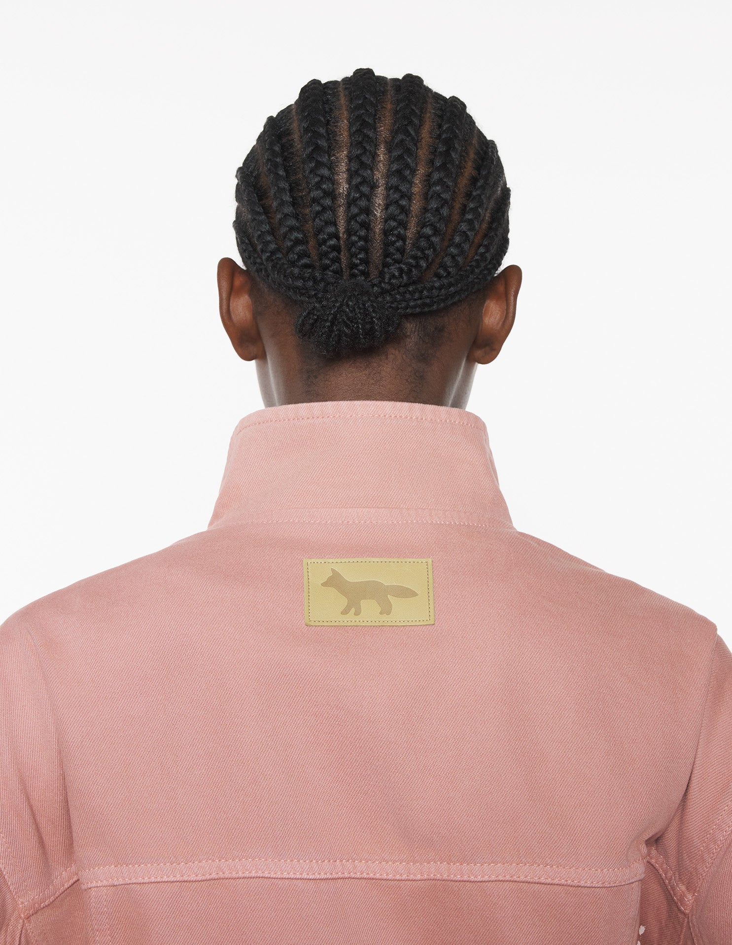 Cropped workwear jacket, Porcelaine pink