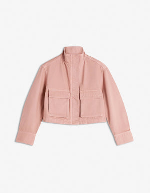 Cropped workwear jacket, Porcelaine pink