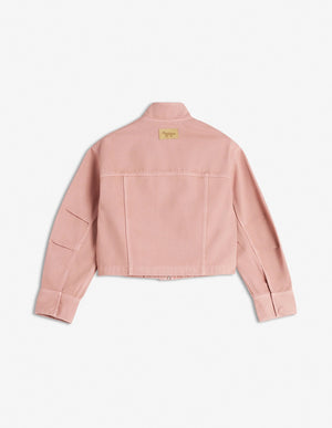 Cropped workwear jacket, Porcelaine pink
