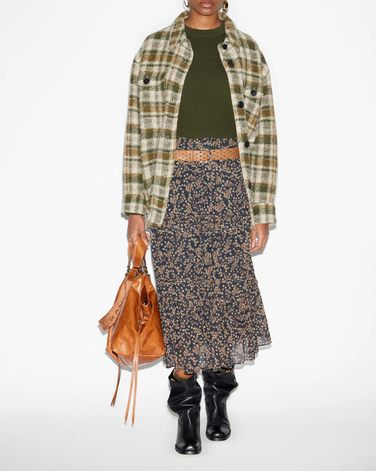 Diya skirt, black/ochre