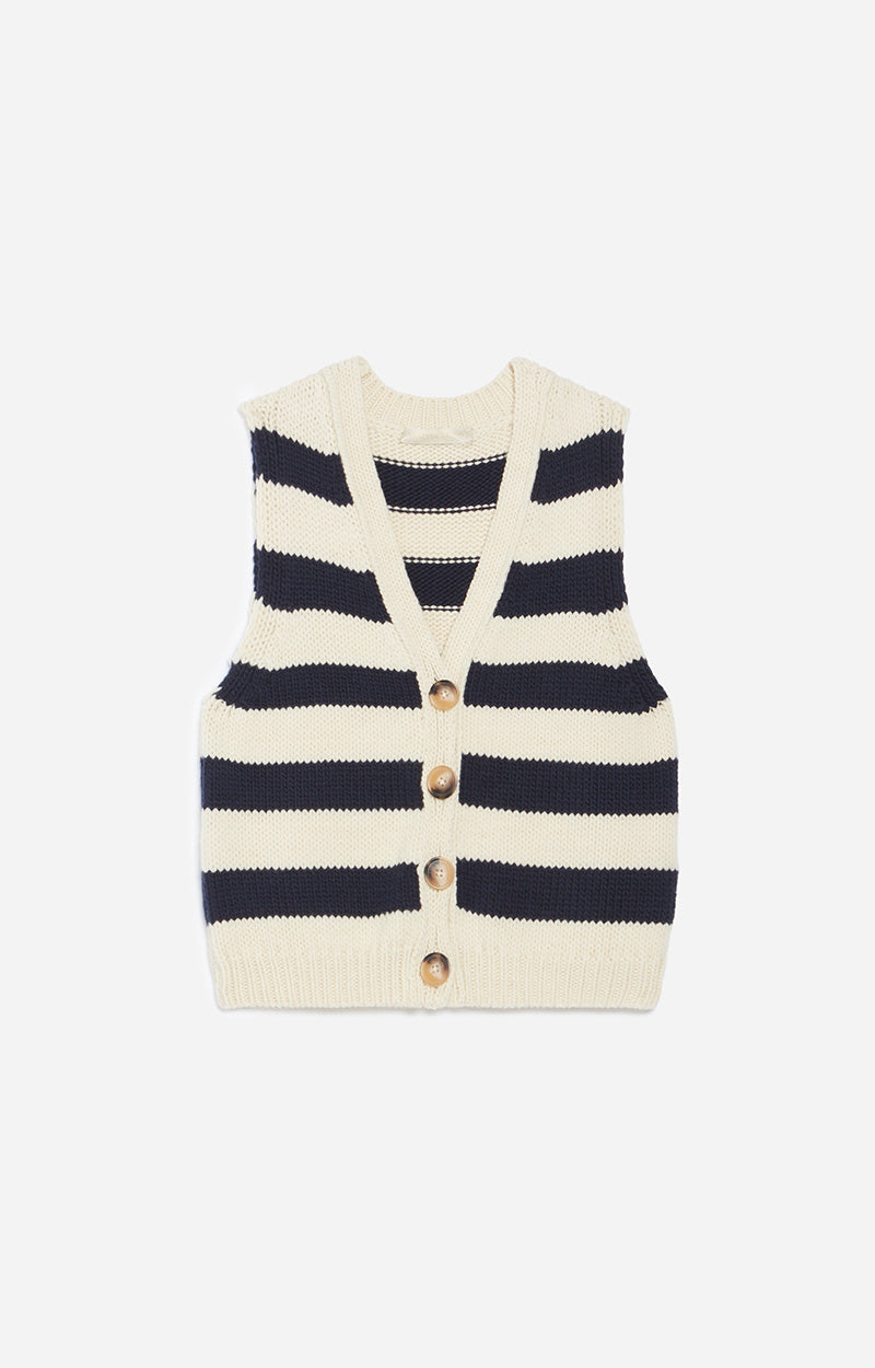 Dounya cardigan off white/navy