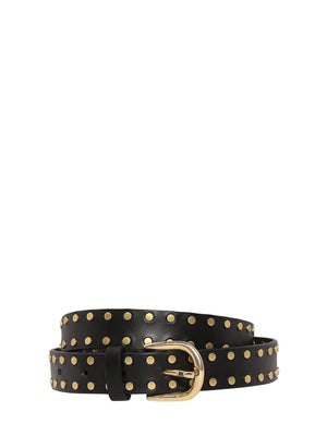 Zap belt, black gold stud