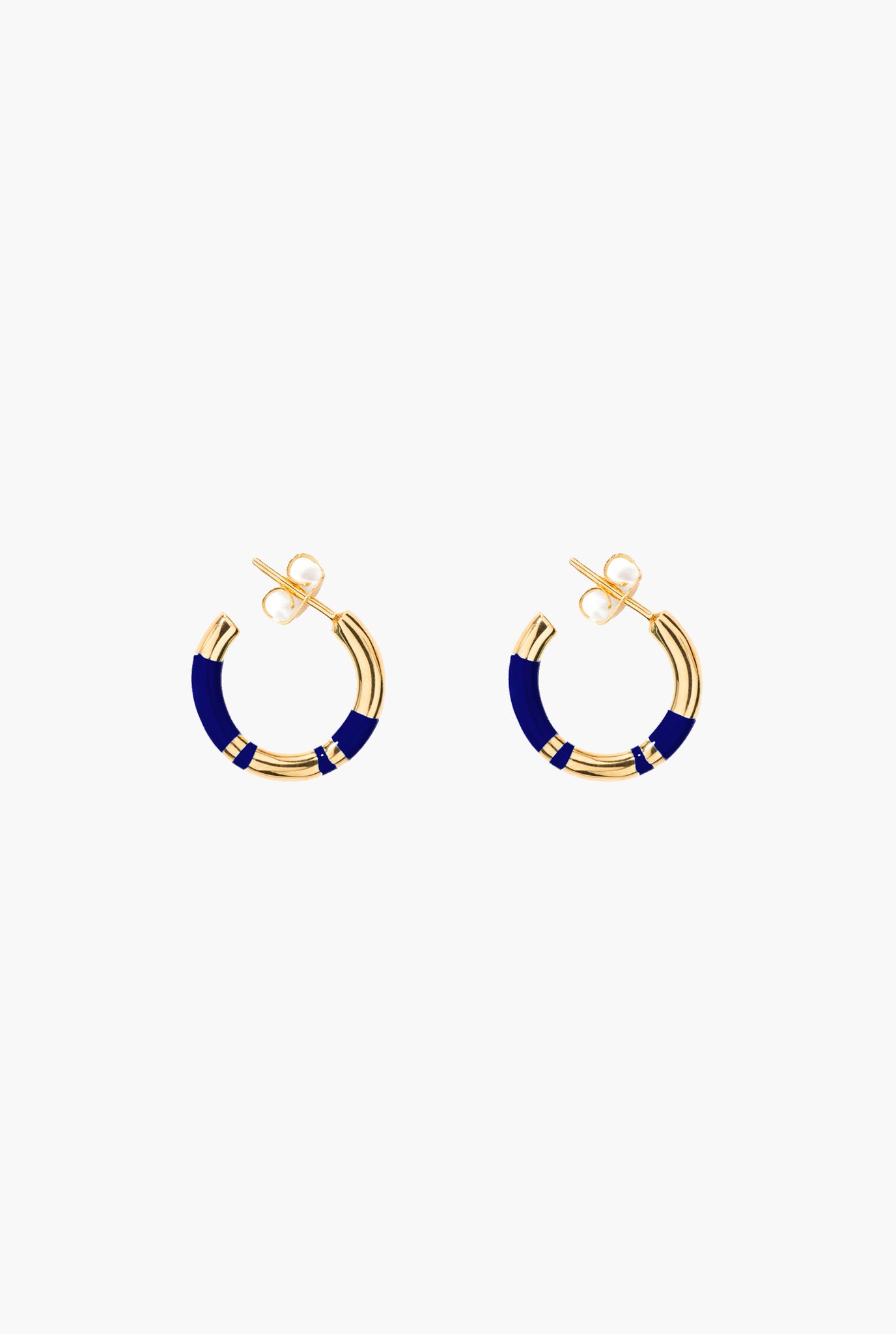 Positano mini hoop earrings, blue lapis