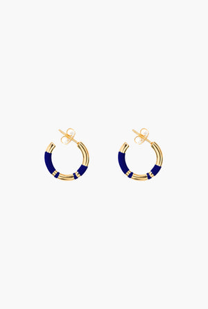 Positano mini hoop earrings, blue lapis