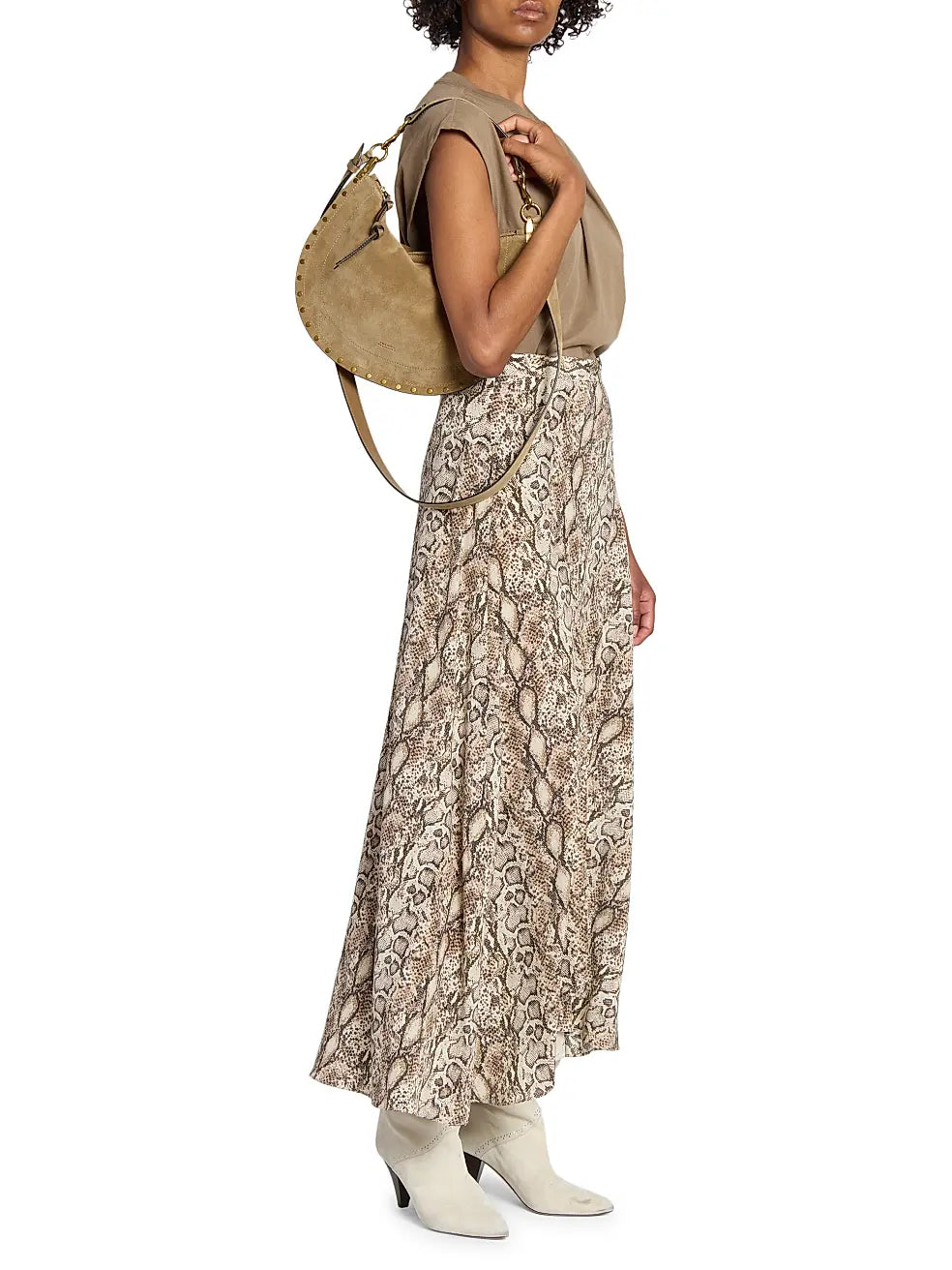 Oskan soft shoulder bag, Taupe