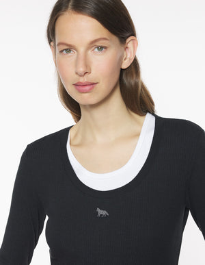 Ribbed Baby Fox long sleeve t-shirt