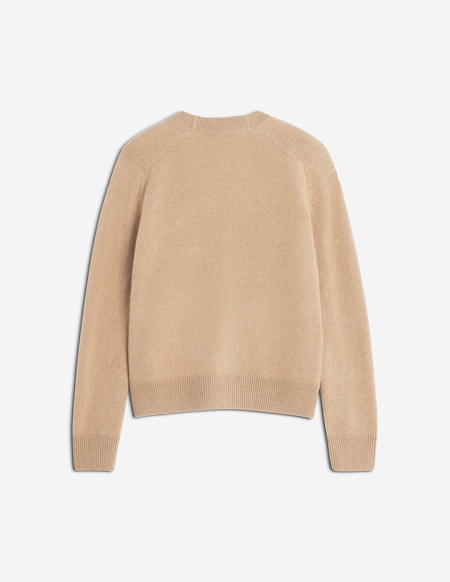 Baby Fox Lambswool Boxy Cardigan, Canvas Brown