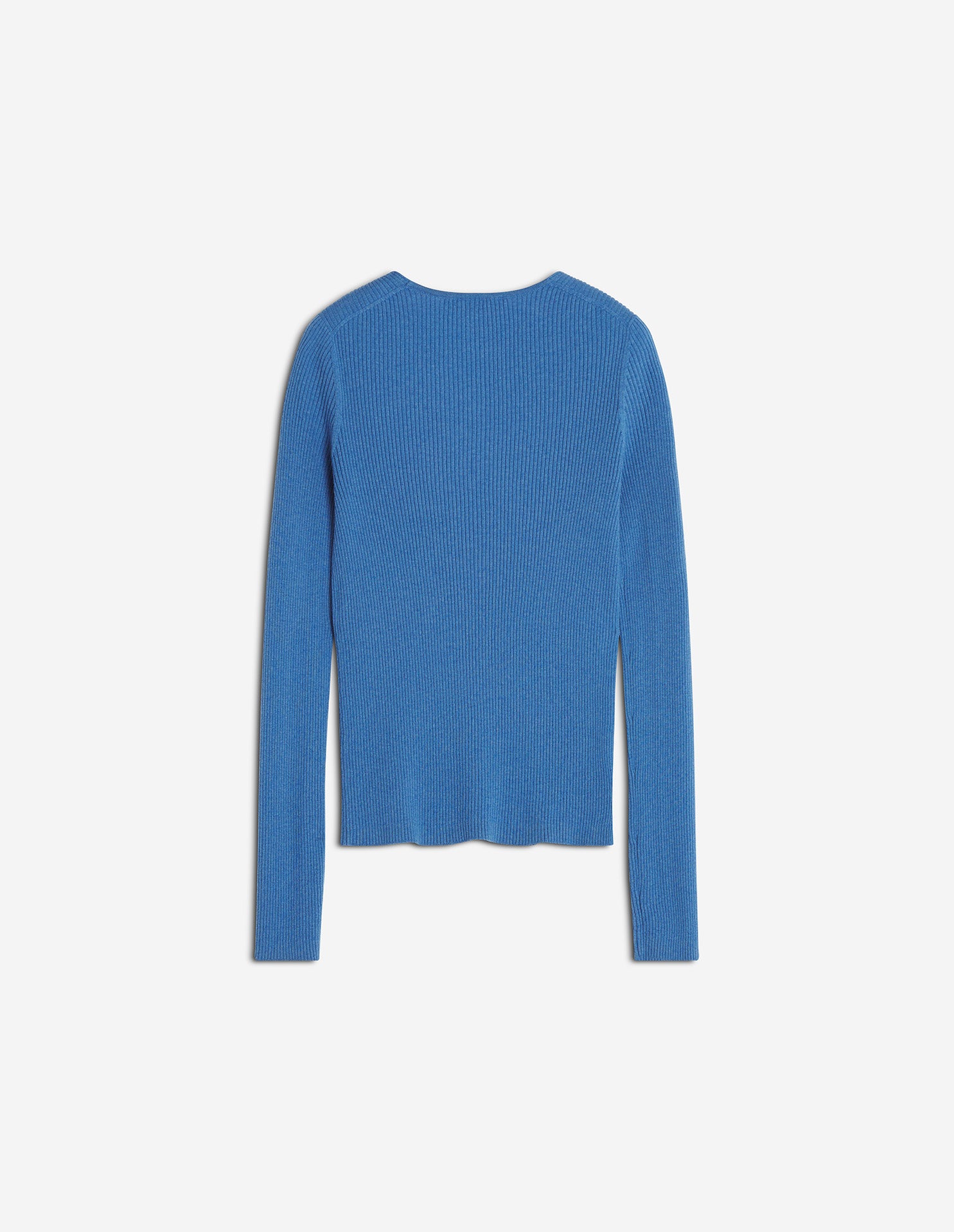 Baby Fox Fine Rib Wool Cardigan, Lapis Blue