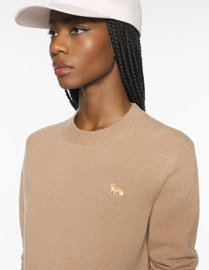 Baby Fox Lambswool Regular Jumper, Canvas Brown