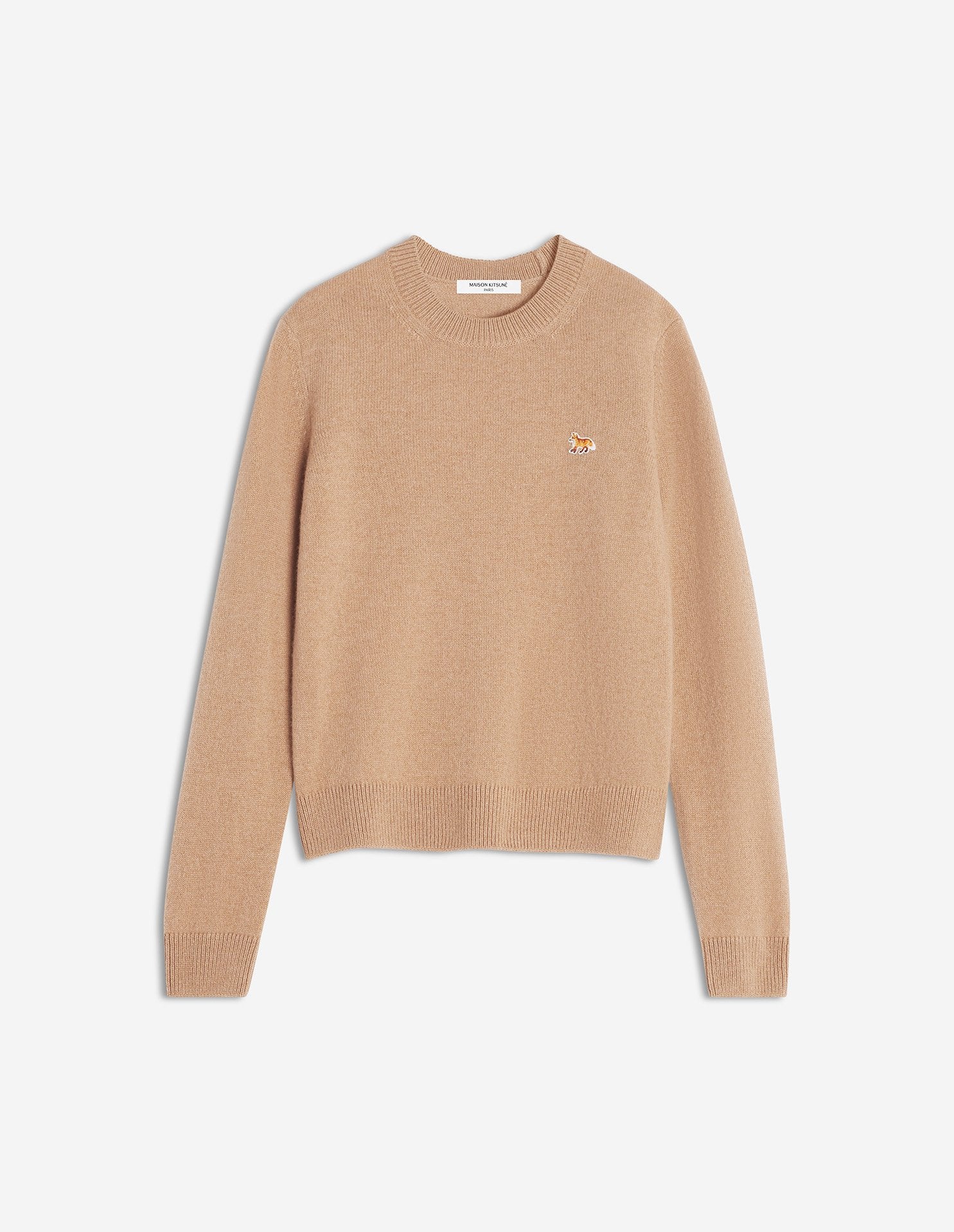 Baby Fox Lambswool Regular Jumper, Canvas Brown