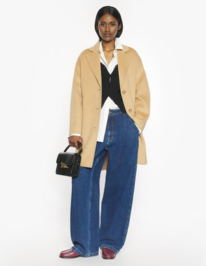 Doubleface Coat, Deep Camel
