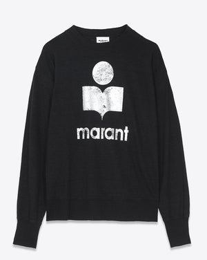 Klowia top, black (silver logo)