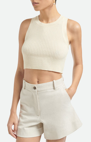 Anna crop top, off white