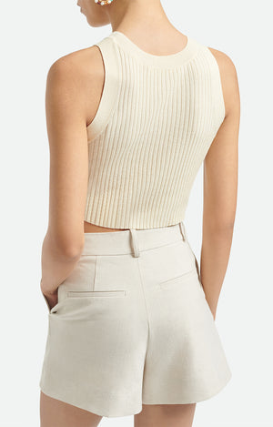 Anna crop top, off white