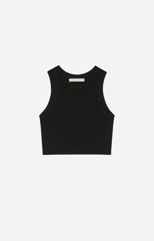 Anna crop top, black
