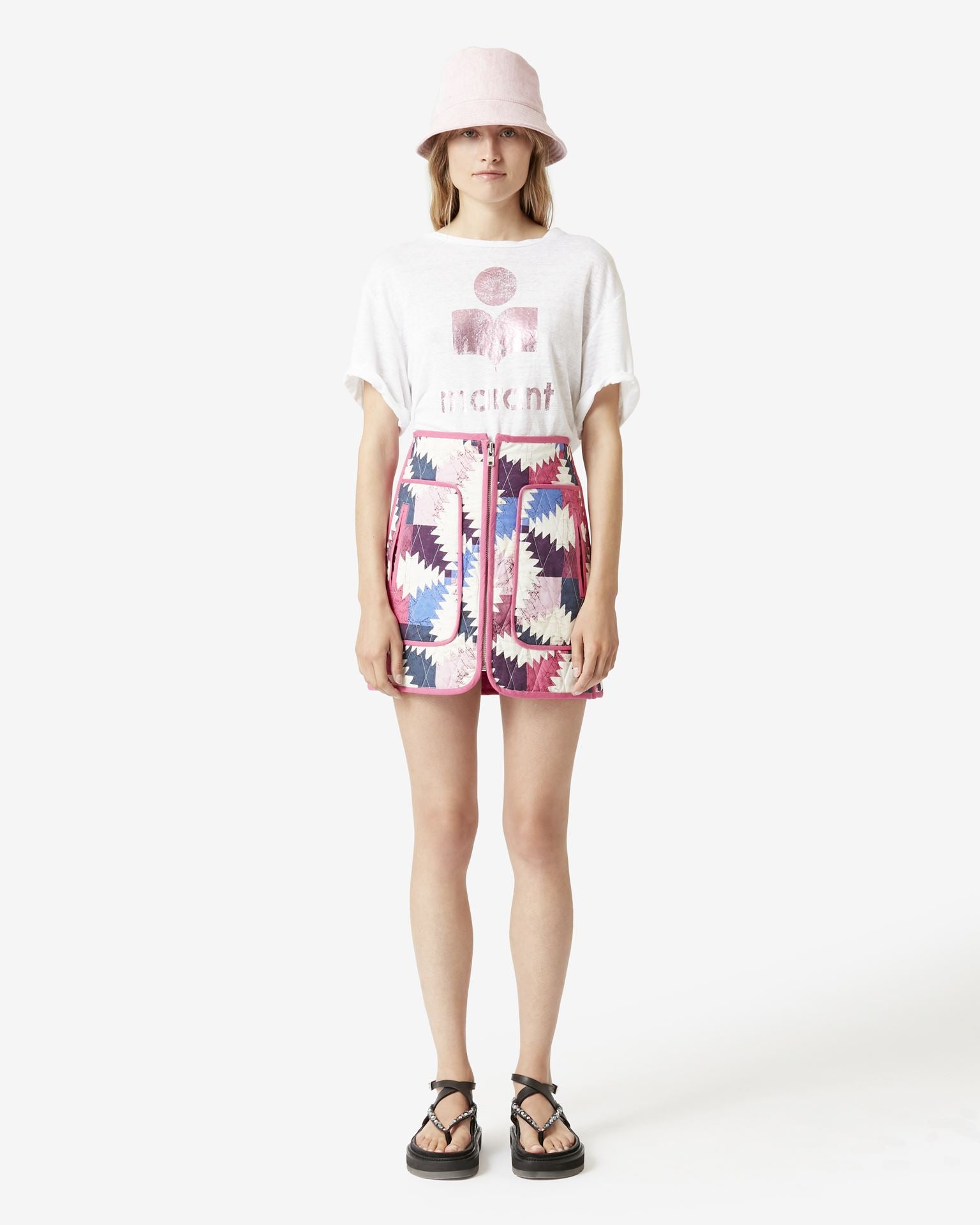 Zewel t-shirt pink/white