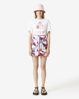 Zewel t-shirt pink/white