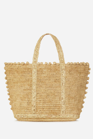 Large raphia tote, bubbles