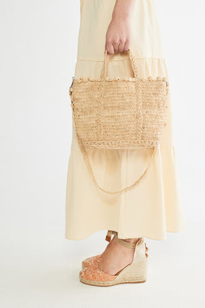 Small raphia cross body bulles