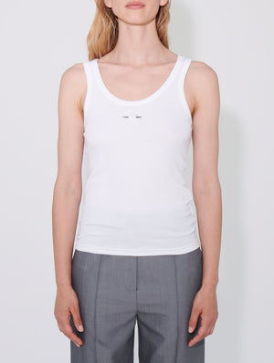 Tank with stud, white