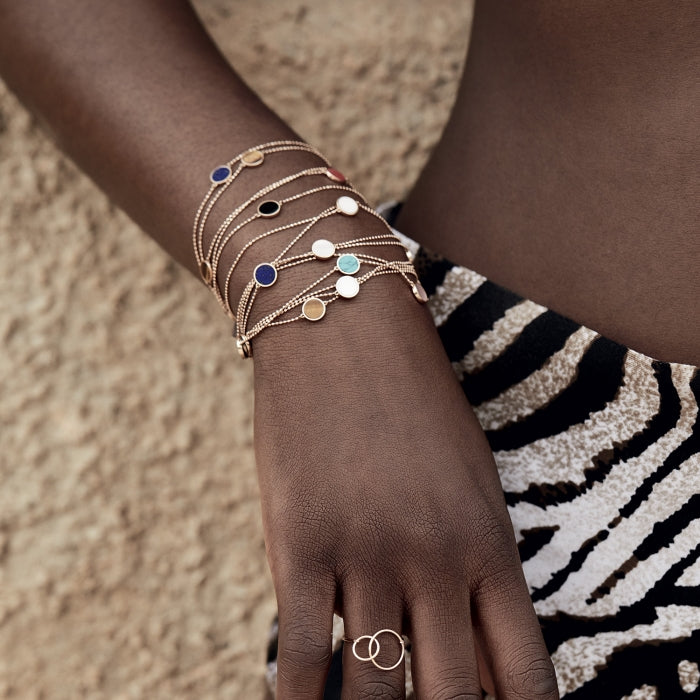 Mini Ever white agate disc bracelet