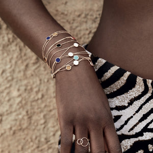 Mini Ever white agate disc bracelet