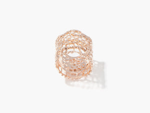 Lace ring pink gold
