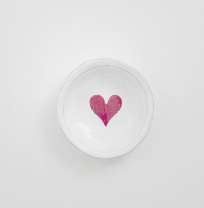 John Derian deep heart saucer