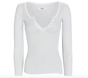 Lamylic long sleeve tee, white