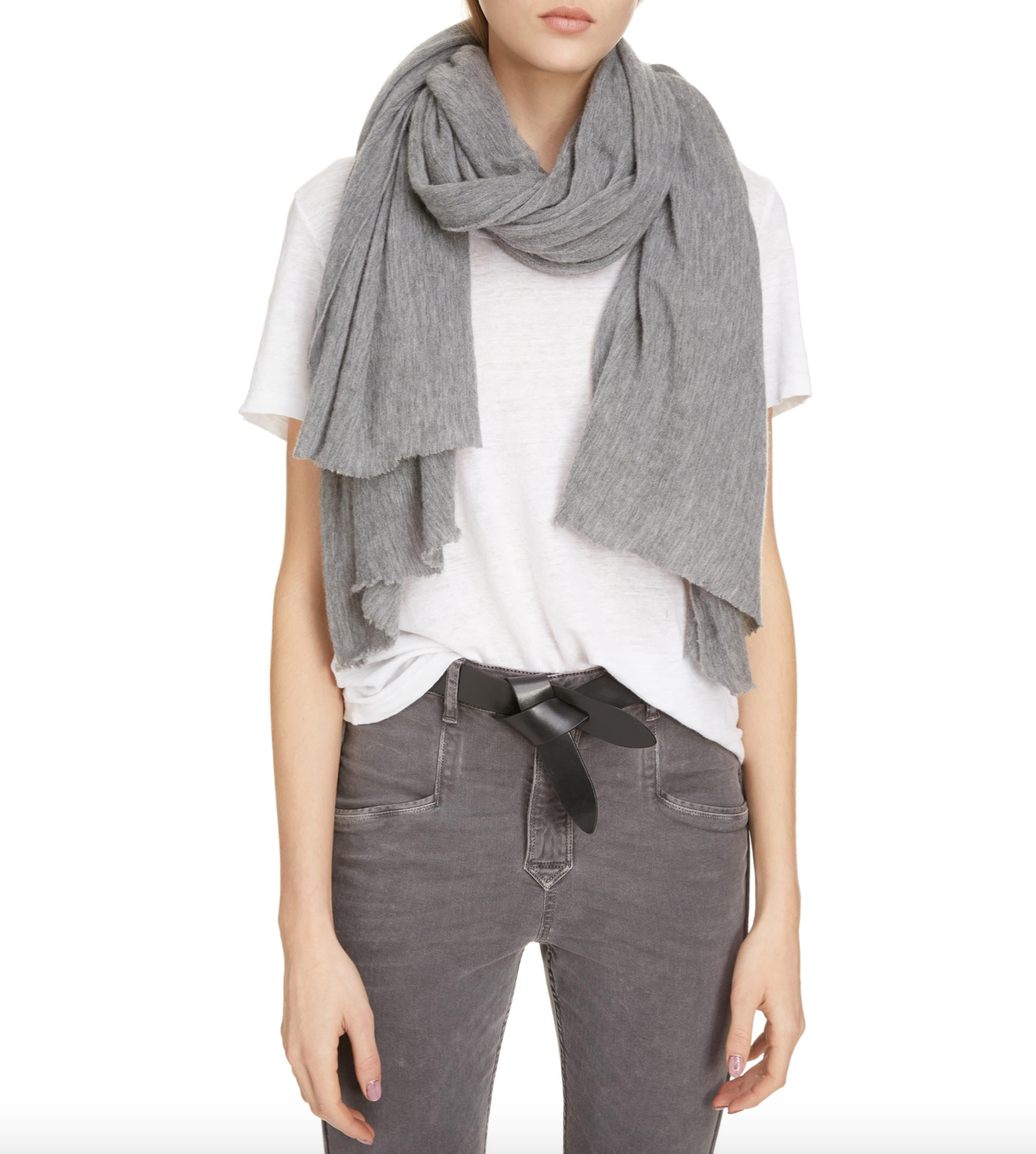 Zephyr scarf, light grey