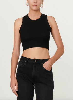 Anna crop top, black