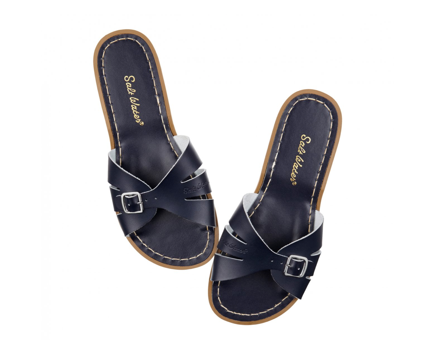 Saltwater classic slides, navy