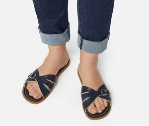 Saltwater classic slides, navy