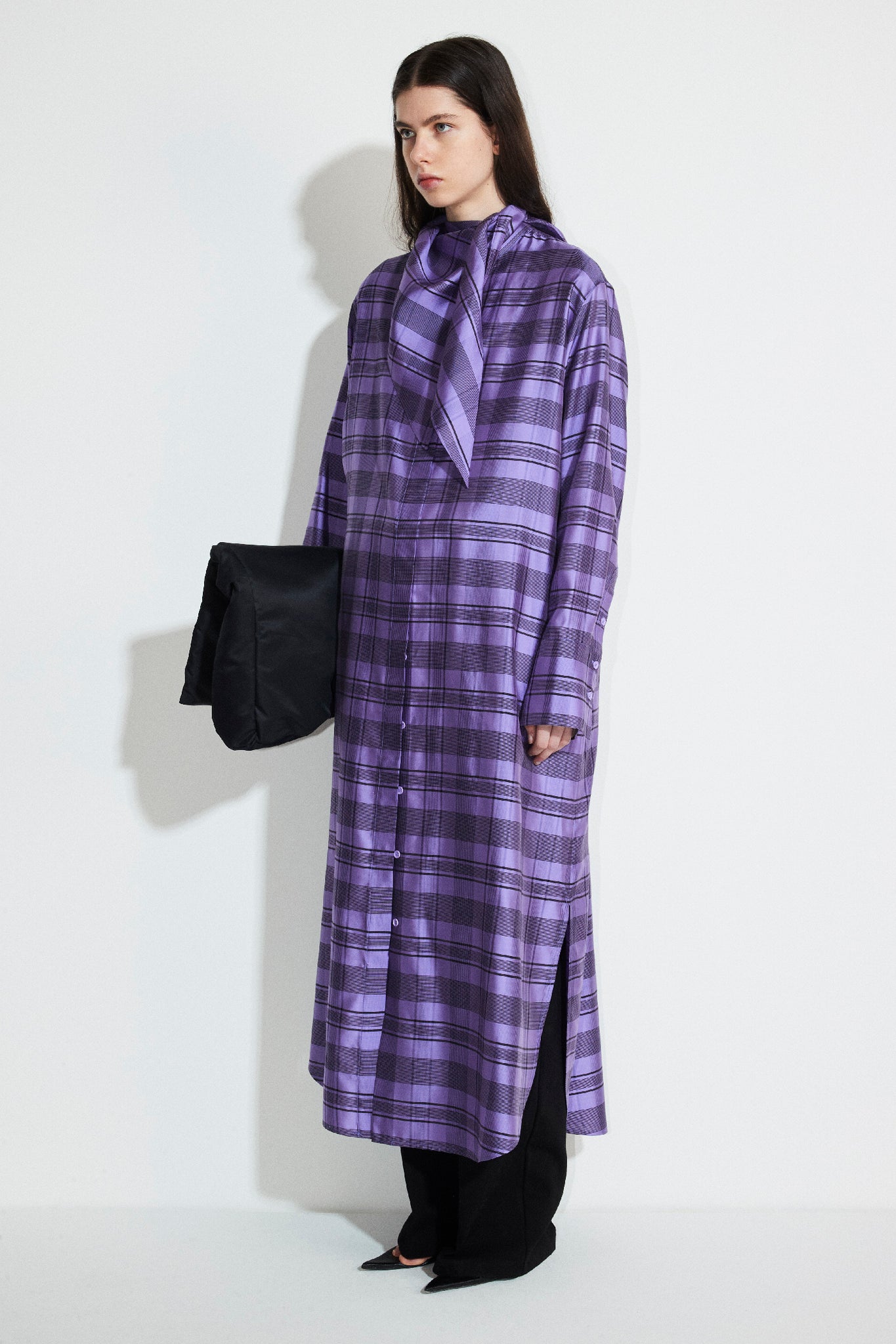Dannar short purple check