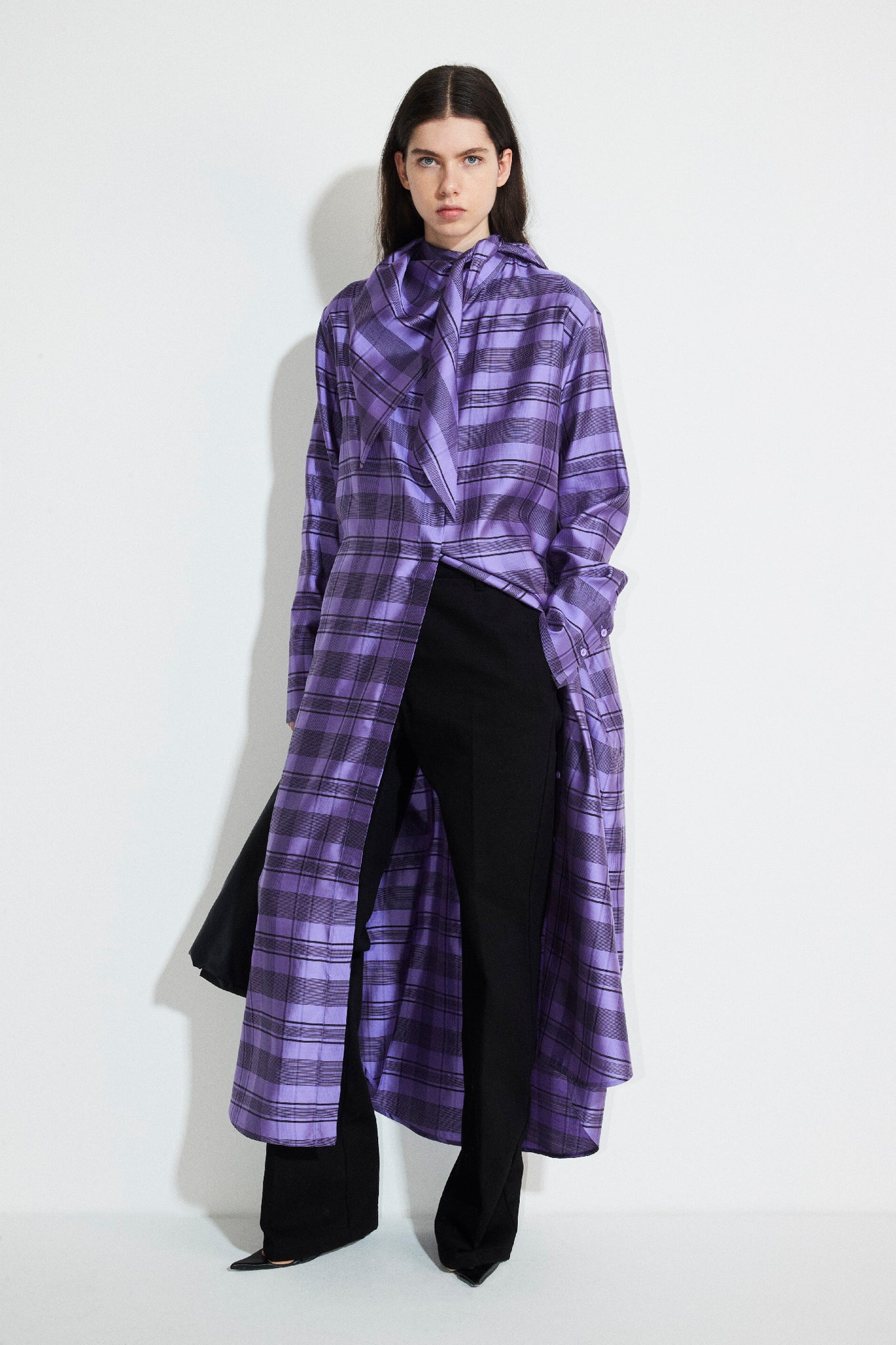 Dannar short purple check