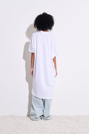 Devy asym t-shirt dress, white portrait