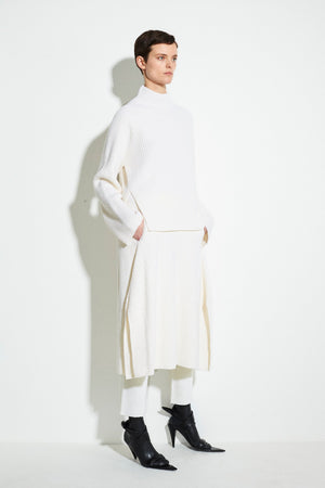 Kayne knit rib trousers, off-white