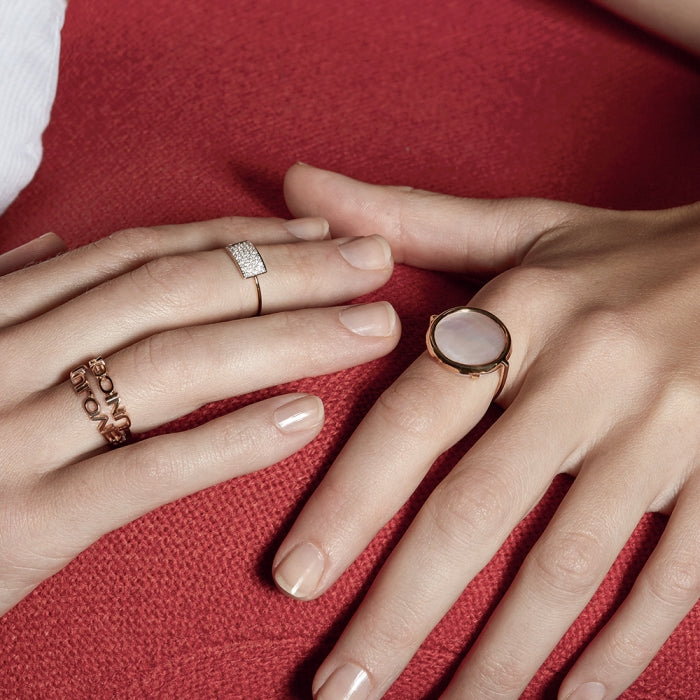 Mother of pearl Disc ring