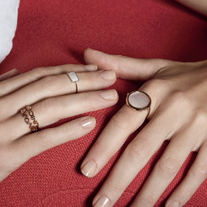 Mother of pearl Disc ring