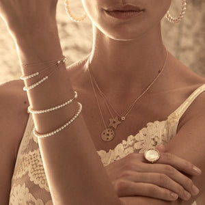 Mother of pearl Disc ring