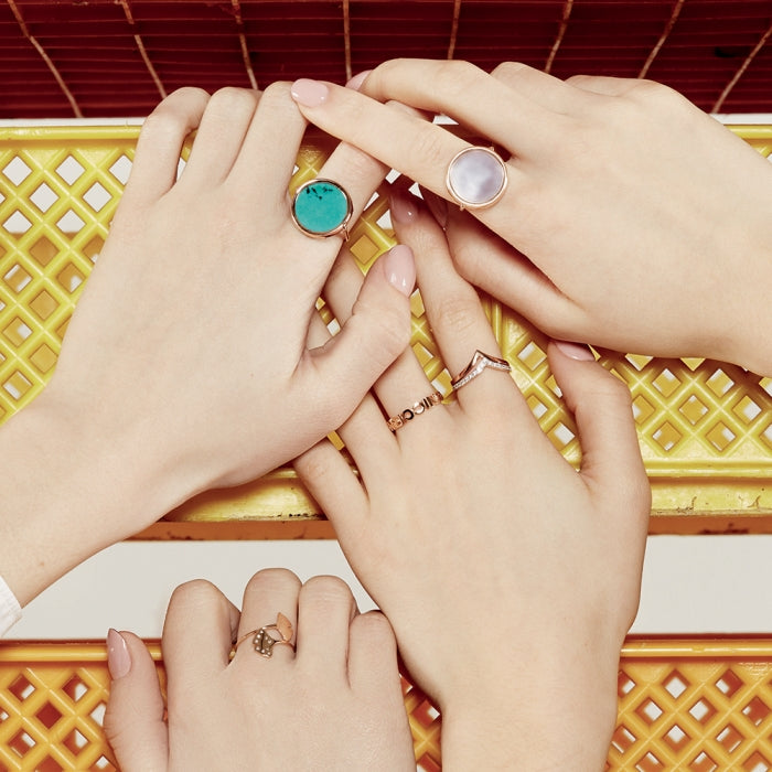 Mother of pearl Disc ring