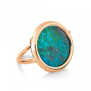 Jala Chrysocolle disc ring, size 52