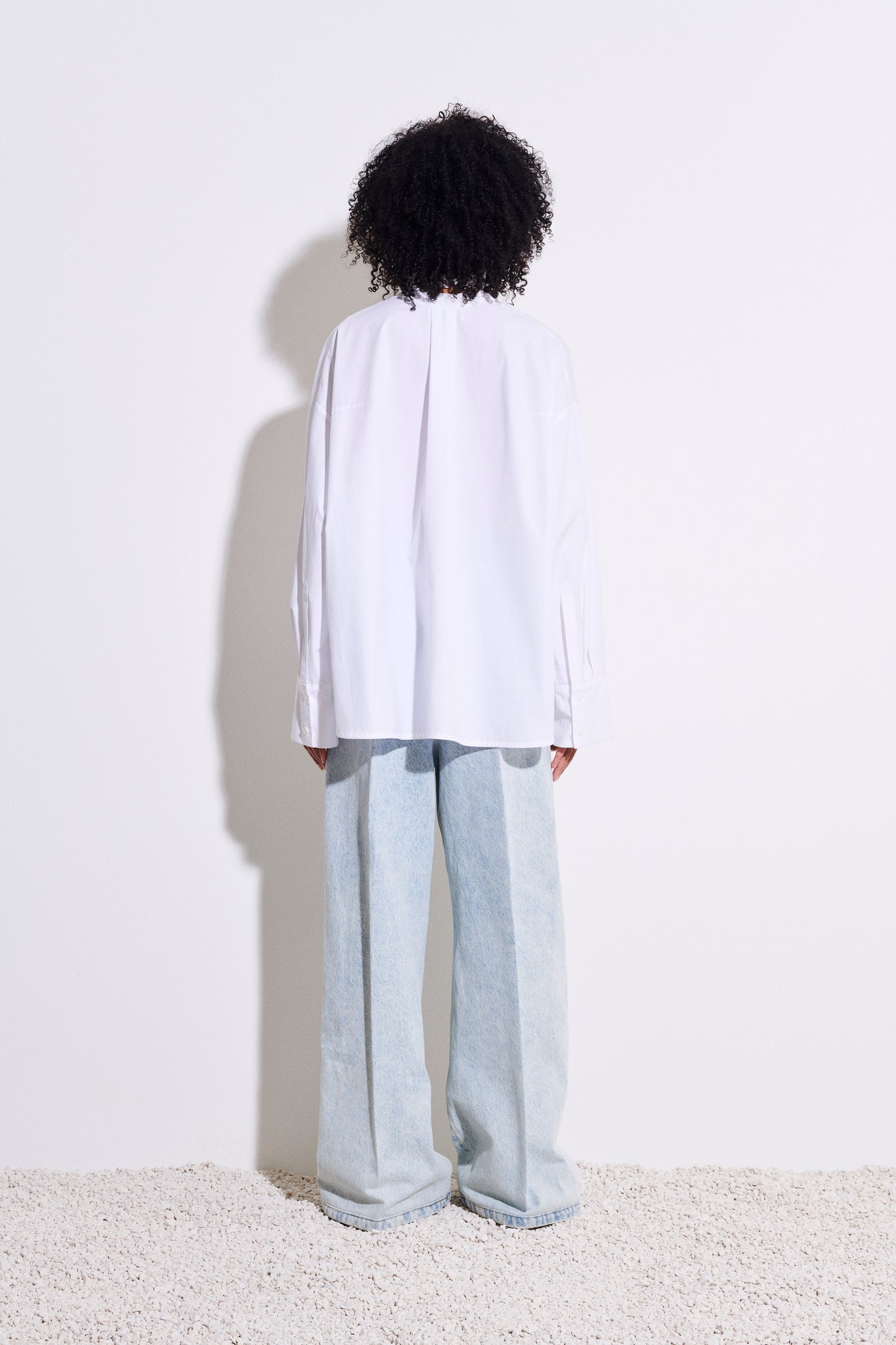Tashvid oversize shirt, white