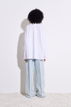 Tashvid oversize shirt, white