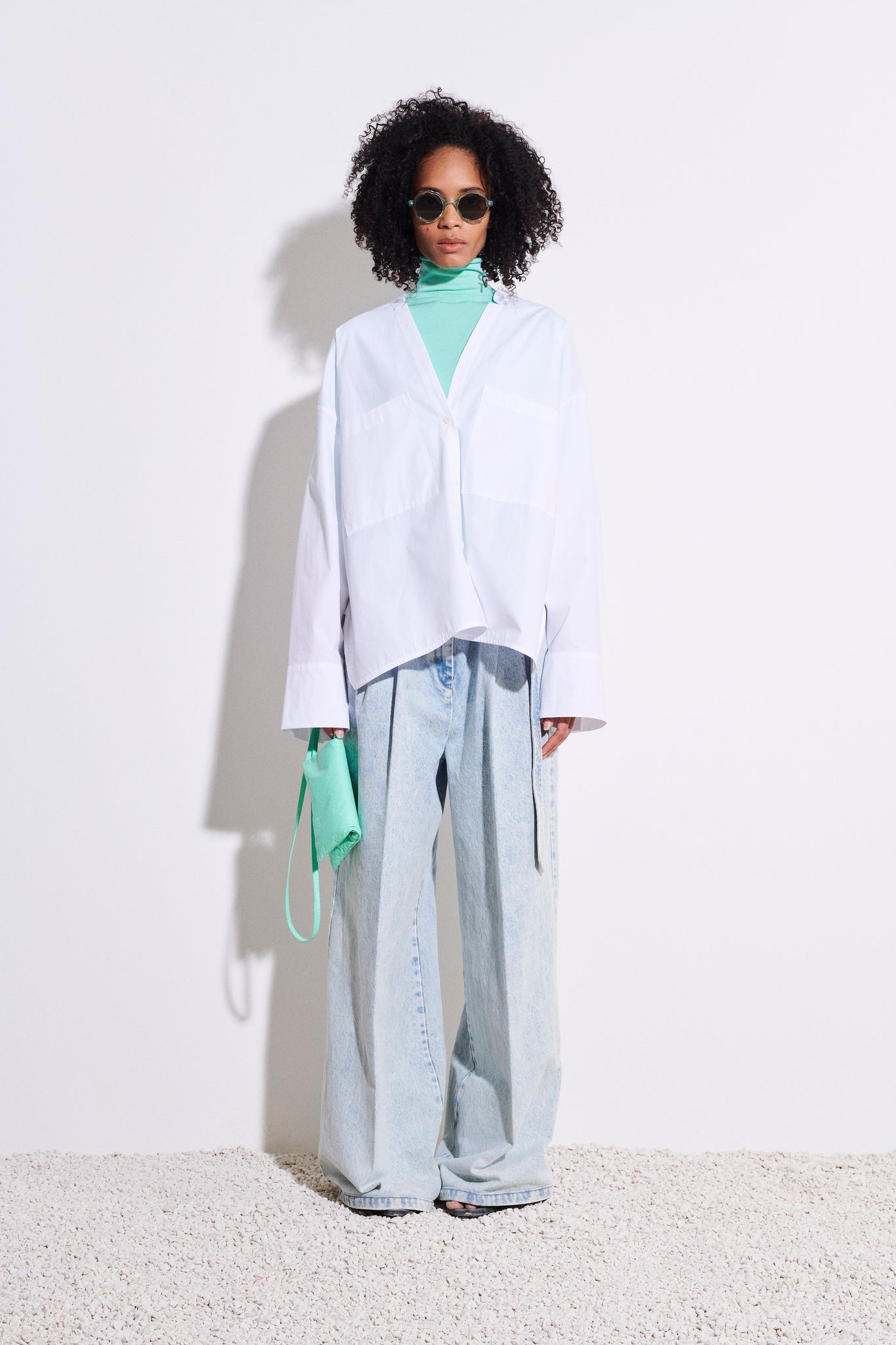 Tashvid oversize shirt, white