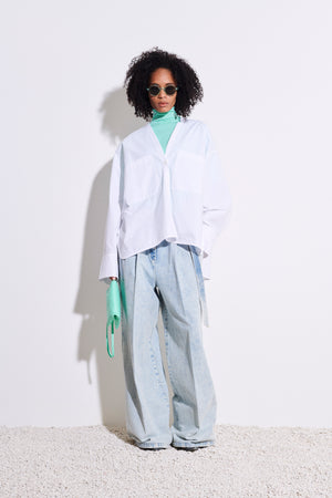 Tashvid oversize shirt, white